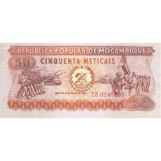 50 Miticais Mozambique 1980 Biljet